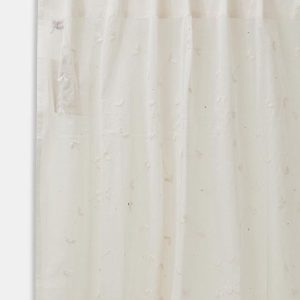 Tarang Off White Embroidered Cotton Door Curtain