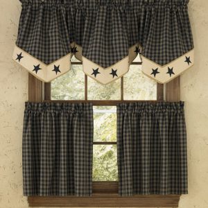 Sturbridge Black Tier Curtain & Table Linens