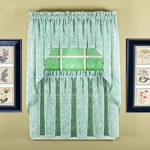 Willow Semi-Sheer Faux Linen Tier Curtains
