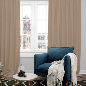 Rust Set of 4 Black Out Door Curtain