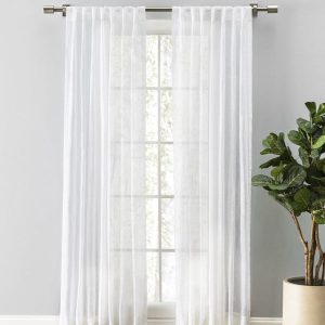Grace Linen Sheer Rod Pocket & Back Tab Panels
