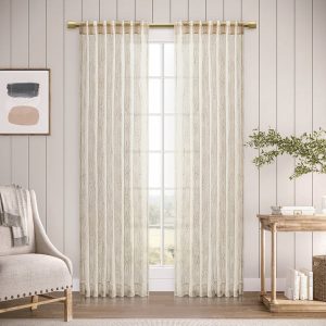 Sheer Leaf Embroidered Panels