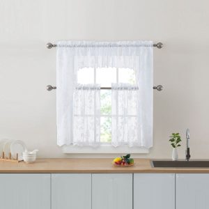 Lacey Lace Tiers and Rod Pocket Panels