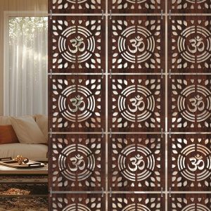 Brown 4 Pieces Room Darkening Door Curtain