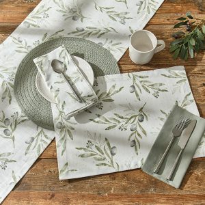 Olive Leaves Table Linens