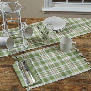 Thistle Plaid Tailored Valance & Table Linens