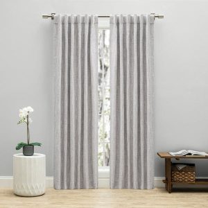 Haven Light Grey Lined Blackout Rod Pocket and Back Tab Panels