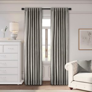 Premium Velvet Rod Pocket & Back Tab Panels Slate