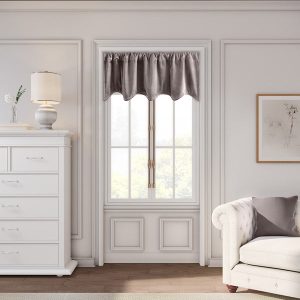 Premium Velvet Lined Scalloped Valance Mauve