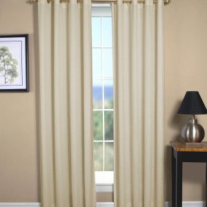 New Castle Natural Linen Blend Textured Grommet Panel