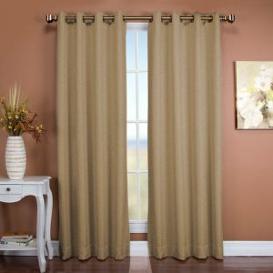 Tacoma Room Darkening Textured Grommet Panel Driftwood