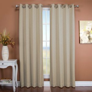 Tacoma Room Darkening Textured Grommet Panel Parchment