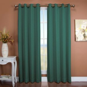 Tacoma Room Darkening Textured Grommet Panel Green