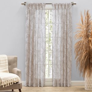 Wild Meadows Pinch Pleated Curtain with Back Tabs - Linen