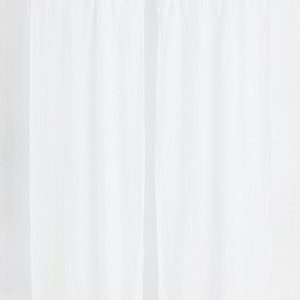 White 2-Pack Linen Curtain Lengths