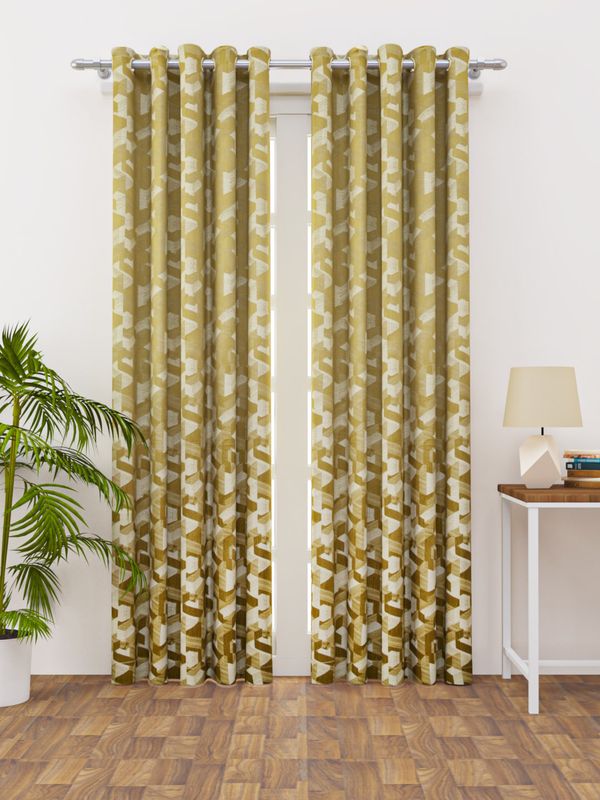 3305a49e-b2fb-4fc1-912e-391e6a32a23c1669638339416HAPPYHUESGreenCream-ColouredSetof2GeometricLongDoorCurtain1.jpg
