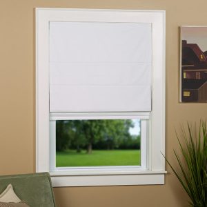Blackout Cordless Roman Shade White