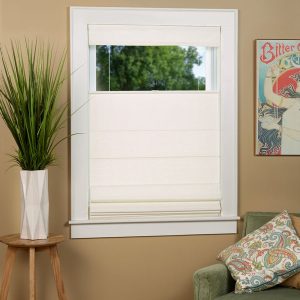 Top Down Bottom Up Insulated Roman Shade Alabaster
