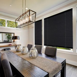 GII Cordless Deluxe Sundown Room Darkening 1" Vinyl Mini Blind Black