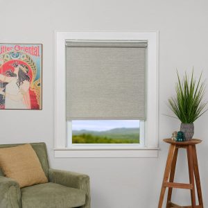 Deluxe Woven Cane Paper Roller Shade Grey
