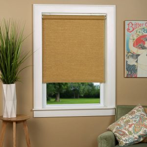 Deluxe Woven Cane Paper Roller Shade Wicker