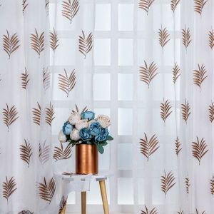Set of 2 Ethnic Motifs Sheer Long Door Curtain