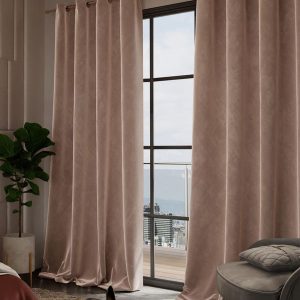 Date Night Brown Set of 2 Long Door Curtains