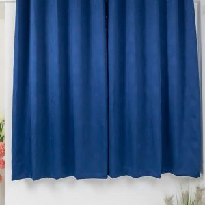 Blue Set of 4 Black Out Window Curtain