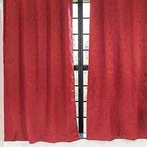 Maroon Set of 2 Black Out Window Curtain