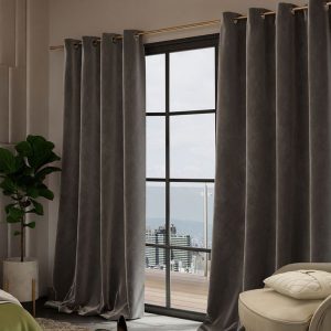 Date Night Black Set of 2 Door Curtains