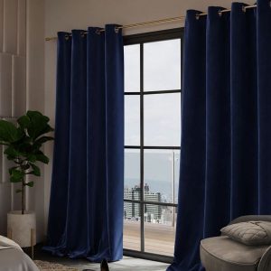 Date Night Blue Set of 2 Door Curtains