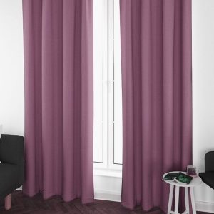 Purple Set of 4 Black Out Long Door Curtain