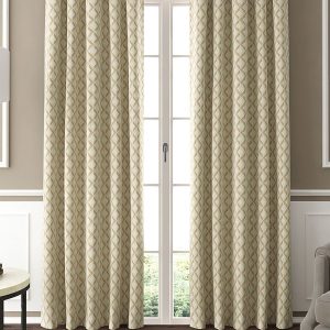 Beige Set of 2 Door Curtains