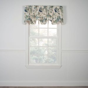 Brissac Jacobean Floral Print Scallop Valance