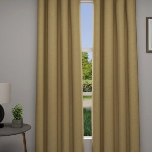Brown Printed Set of 2 Jacquard Door Curtains