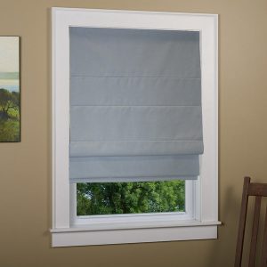 Linen Blackout Cordless Roman Shade Grey