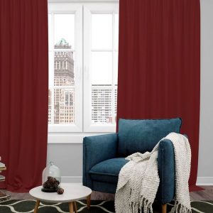 Orange Set of 4 Black Out Long Door Curtain
