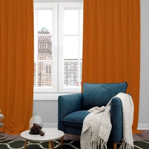 Tan Set of 4 Black Out Long Door Curtain