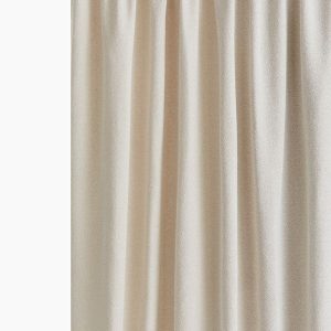 Beige 1-Pack Wide Boucl Curtain Length