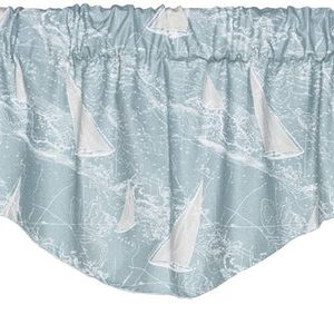 Sail Away Lined Shaped Valance