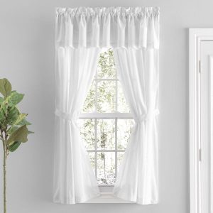 Simplicity Hemstitch Cotton Tier Curtain