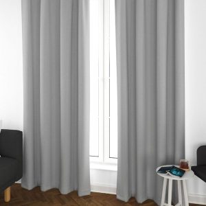 Grey Set of 4 Black Out Door Curtain